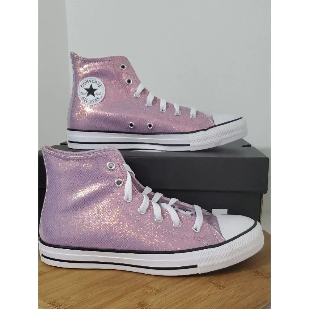 Converse CTAS Hi Tops Altitude Lilac Sparkly Size 6 Big Kid NIB